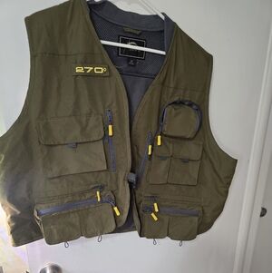 Utility Fishing Vest Multi Pocket Outdoor Vest | Olive Green | 2XL
